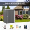NicBex 3.3x3.4 Ft Metal Outdoor Storage Tool Shed with 2 Vents and Lockable Door for Garden,Patio,Backyard,Gray - 4 of 4