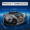 PHILIPS Portable CD Player Boombox – Bluetooth, USB, MP3, Cassette, FM Radio, Bass Boost, Digital Display, Powerful Sound - 3 of 4