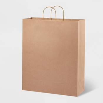 XLarge Solid Natural with White Polka Dots Gift Bag - Spritz™
