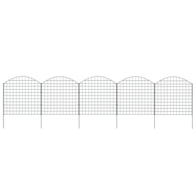 vidaXL Arched Garden Fence Set 30.5"x30.9" Green