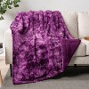 PAVILIA Tie-Dye Faux Fur Throw Blanket, Furry Fuzzy Fluffy Shaggy Plush Warm Reversible Thick for Bed Couch Sofa - image 2 of 4