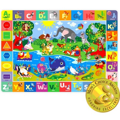 QUOKKA ABC Baby Playmat for Floor - Plush Playmat for Kids - Machine Washable