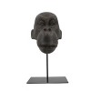 HomeRoots 16" Brown Resin Gorilla Face Tabletop Sculpture - 4 of 4