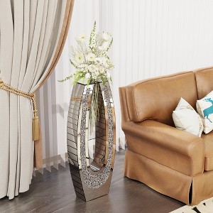 Hrinhom 35.8"H U-shaped Floor Vase,Decorative Mirror Vase - 1 of 4