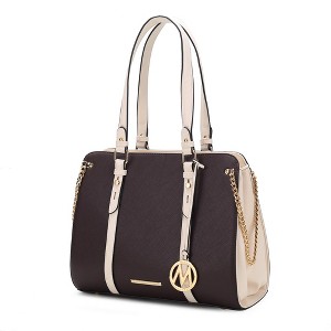 MKF Collection Amy Color Block Vegan Leather Women’s Tote Bag by Mia K - 1 of 4