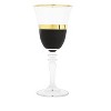 Classic Touch Set of 6 Water Glasses with Black and Gold Design - 2 of 3