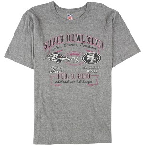 NFL Mens SuperBowl XLVII Graphic T-Shirt, Grey, Medium - 1 of 2