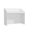 Famapy White Reception Desk Modern Style Lightweight - 4 of 4