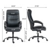 SEVOBAL Task and Office Chairs Swivel Height Adjustable Chair home office chair Ergonomic Computer Task Chair, Black, 33.07"*12.6"*22.44" - 2 of 4