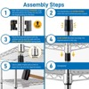 Karl Home 59.06in. W Steel Shelving Unit with Wheels - 4 of 4