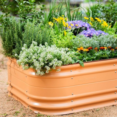Terra Cotta 17" Tall Modular Metal Raised Garden Bed Kit