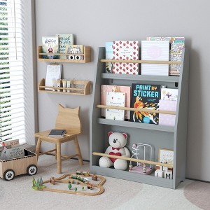 Whisen 3 Tier Kids Bookshelf, Kids Book Rack, Helps Keep Bedrooms, Playrooms, and Classrooms Organized - 1 of 4