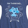 Girls' - Blue's Clues & You! - Blue's Thinking Chair Fit & Flair Cap Sleeve Dress - 2 of 3