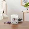 Lidded Milky Glass Jar Charcoal and Black Teak Candle - Threshold™ - image 2 of 3