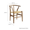 Modway  Amish Wood Rope Dining Room Chair in Walnut - 29 Inch Tall Solid Elm Wood Accent Armchair - 3 of 4