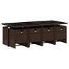 vidaXL Patio Dining Set with Cushions Brown Poly Rattan - Brown Glass 8 Piece - 3 of 4