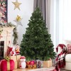 YARDSIGHT Unlit Green Hinged Artificial Fir Christmas Tree ¨C Pvc Material, Full Shape, Flocked Branches - 2 of 4