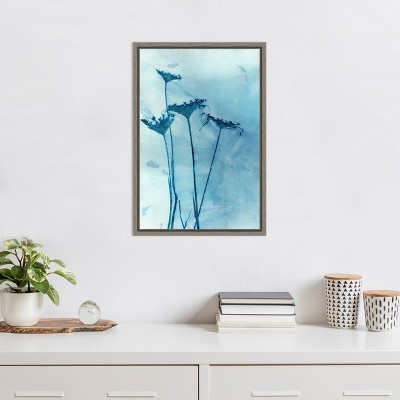 Blue Anne Flower Canvas Print with Frame 16 x 23-in