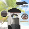 Vynxaria Black Outsunny Portable Shower Tent Privacy Shelter Camping Dressing Changing Tent Room - 3 of 4