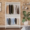 Systembuild Evolution Luxe Extra Wide 2-Shelf Double Clothing Rod Closet Tower, Ivory Oak - 2 of 4