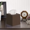Dwellza Home Square Plastic Decorative Facial Tissue Box Cover Fits Any Vanity Countertop, Bedroom Dresser, Office, Or Bathroom Decor - 2 of 4