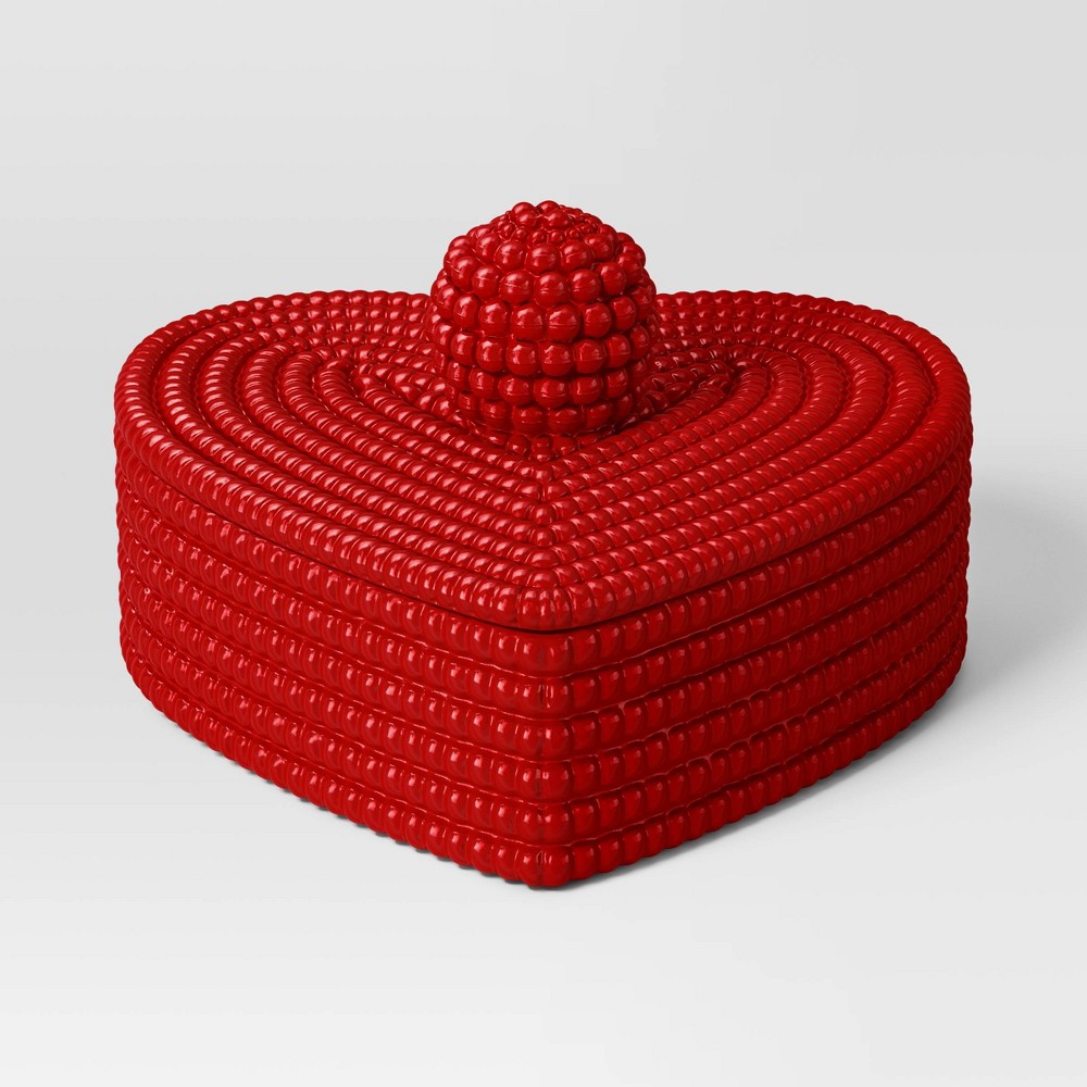 Beaded Heart Valentine's Decorative Box - Threshold™