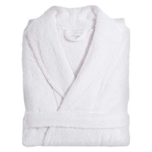 L/XL Terry Cloth Solid Bathrobe White - Linum Home Textiles