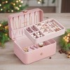 Travel Jewelry Case, Portable 2-Layer Jewelry Box Versatile Earring Storage - 3 of 4