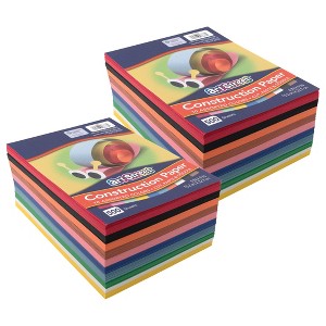 Prang® Lightweight Construction Paper, 10 Assorted Colors, 6" x 9", 500 Sheets Per Pack, 2 Packs - 1 of 4
