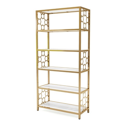 Target hot sale gold bookshelf