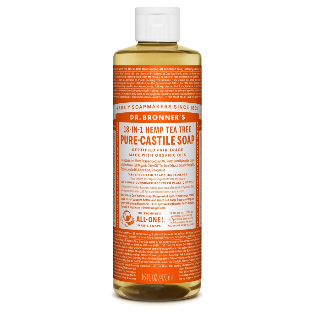 Dr. Bronner's Tea Tree Pure-Castile Liquid Soap - 16 oz