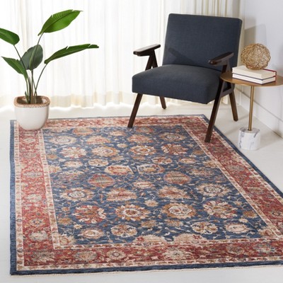 Ivory Hand-Knotted Square Synthetic Easy Care Rug