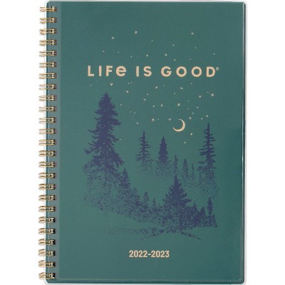 2022-23 Academic Planner Weekly/monthly Cyo 5.5&quot;x8.5&quot; Moonlight - Life Is Good For Cambridge