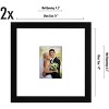 Americanflat 14x14 Black Wedding Signature Picture Frame Displays 5x7 Photo with Polished Glass (2 Pack) - 2 of 4
