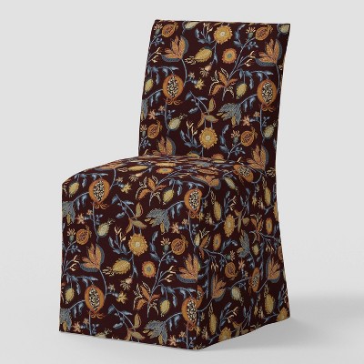 Kay Slipcovered Dining Chair in Magdalena Floral Maroon - Threshold™