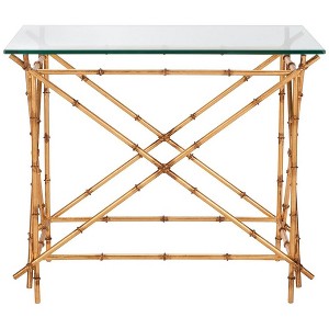 Mark Accent Table - Gold/Clear Glass - Safavieh. - 1 of 4
