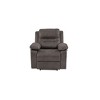 Leatherette Upholstered Glider Rocker Recliner Motion Chair with Cushion Seat, Extra Padding, Pine Wood Frame and Metal Reclining Mechanism - 4 of 4