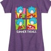Girls' - Dr. Seuss - Summer Things Grid Fitted Short Sleeve Graphic T-Shirt - 2 of 4