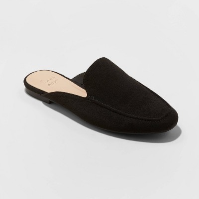 target black slip on shoes