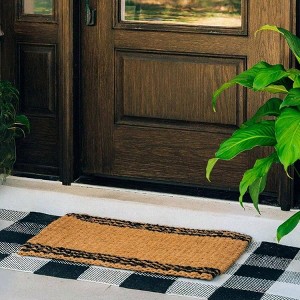 Door Coir Doormat Outdoor Entrance Durable Welcome Front Door Entryway Rope Stripe 17 inchx 30 inch - 1 of 4