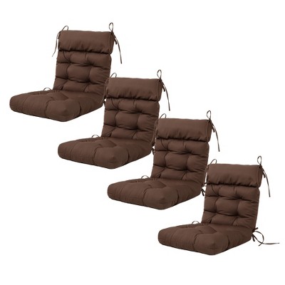 ARTPLAN Patio Chair Cushion,Tufted Adirondack Outdoor Chair Cushion,Wicker High Back Outdoor Seat Cushion,Set of 4,21"X21"X4" (4 Pack)