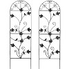 Snynuxx Trellis for Climbing Plants Outdoor Garden Trellis,Plant Trellis for Climbing Rose Vegetable Flower, Lawn, Backyard, Metal Trellis – 2 Pack - 2 of 4