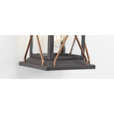 Barlowe Antique Bronze Seeded Glass Outdoor Wall Lantern