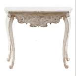LuxenHome Vintage Off White Wood Console and Entry Table