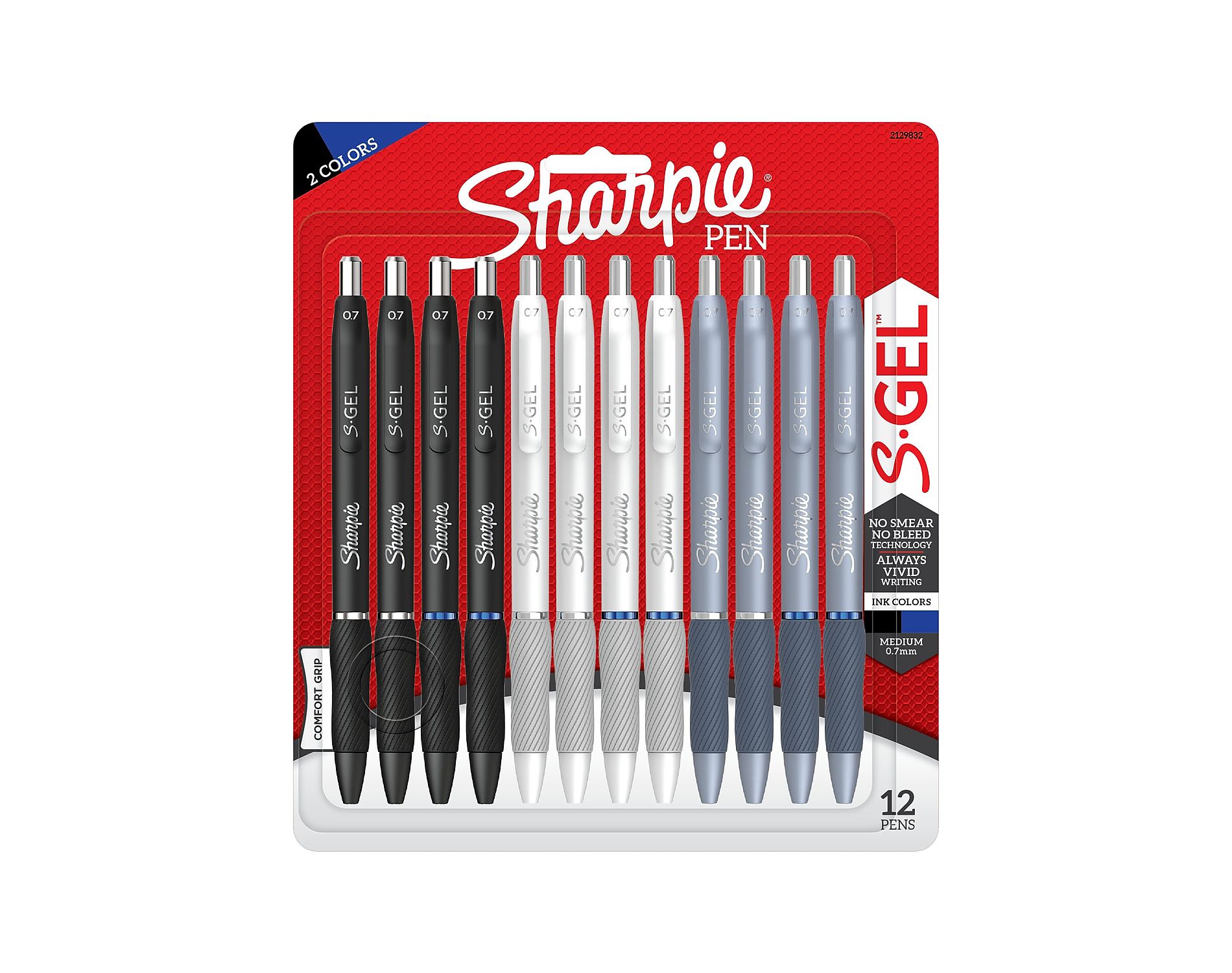 Sharpie S-Gel Retractable Gel Pen Medium Point Assorted Ink Dozen (2129832)