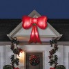 54" Airblown® Inflatable Hanging Red Sequin Christmas Bow Outdoor Decoration - 2 of 2