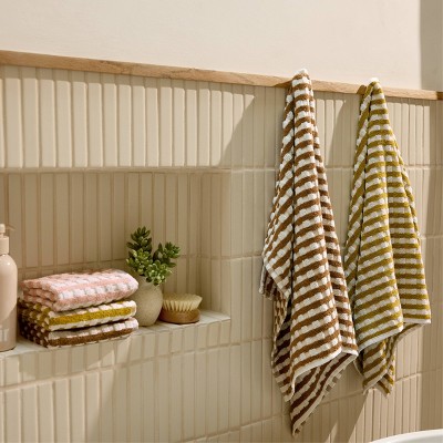 Terry Check Bath Towel - Thumbnail 2