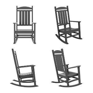 WestinTrends All-Weather Outdoor Patio Poly Classic Porch Rocking Chair (Set of 4) - 1 of 2