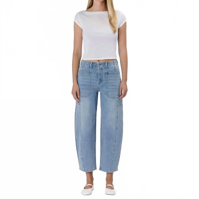 Women's Super High Rise Barrel Jeans - FLYING MONKEY