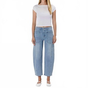 Women's Super High Rise Barrel Jeans - FLYING MONKEY - 1 of 4